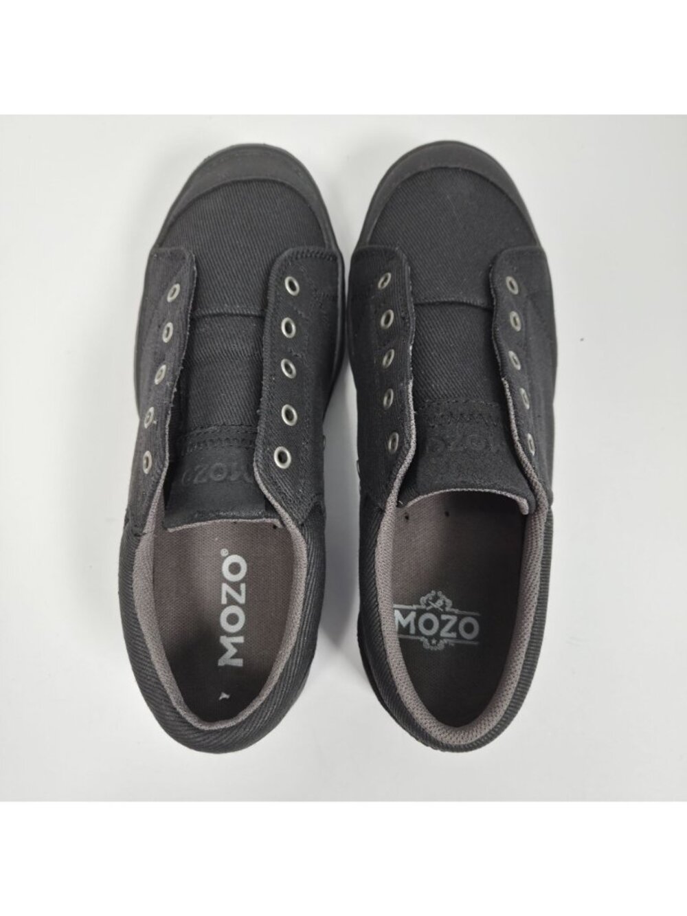 Mozo Maven Women's Black Canvas Slip On Tag Free Work Shoes US Size 6.5 NWOT - Picture 6 of 11